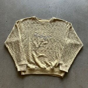 Vintage 90s Renegade Michigan Wolverines Sweatshirt Size Large Yellow Crewneck‎